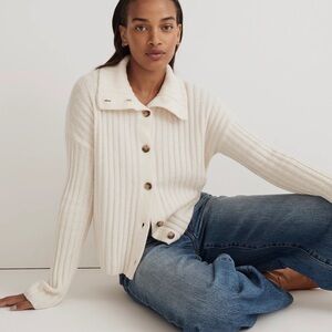Madewell Oversize-Collar Cardigan Sweater